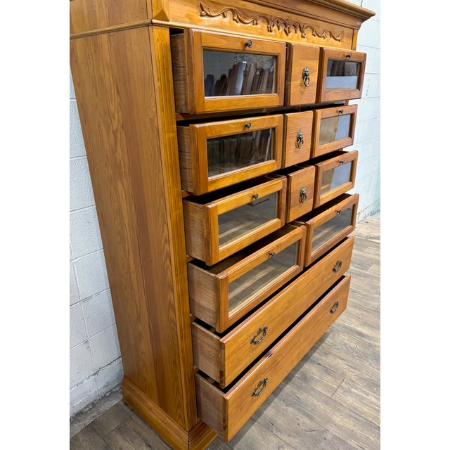 Vintage Lexington Haberdashery Apothecary Cabinet Display Chest For Sale - Image 13 of 18