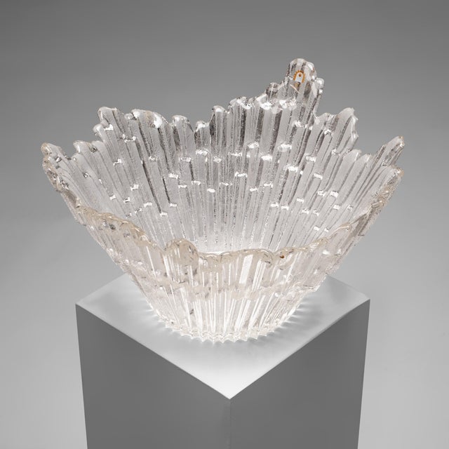 Large Norrsken Bowl in Glass by Tauno Wirkkala for Humppila Oy, Finland, 1970s For Sale - Image 4 of 7
