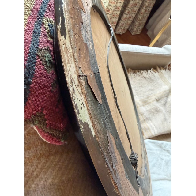 19th Century Walnut Oval Porthole Mirror For Sale - Image 10 of 12