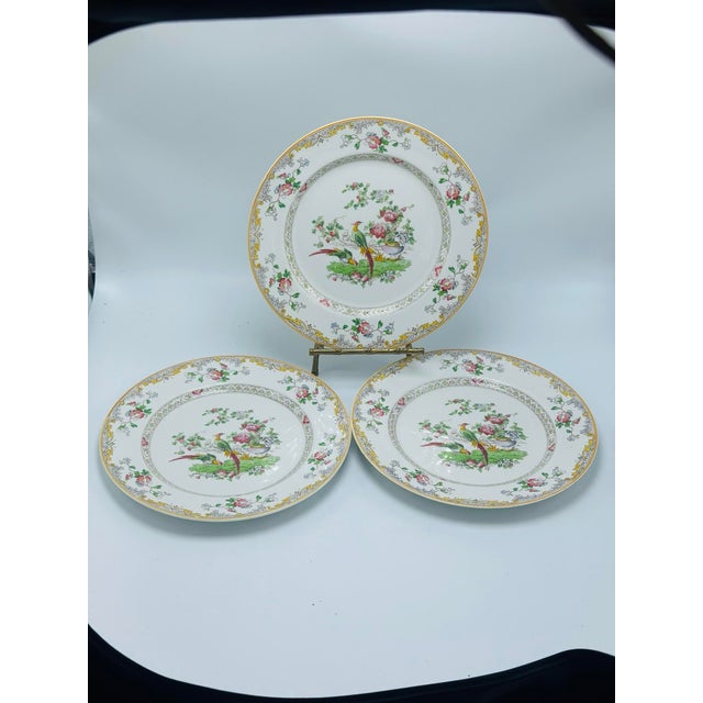 Vintage Chinoiserie Plates, Set of Three For Sale - Image 4 of 7