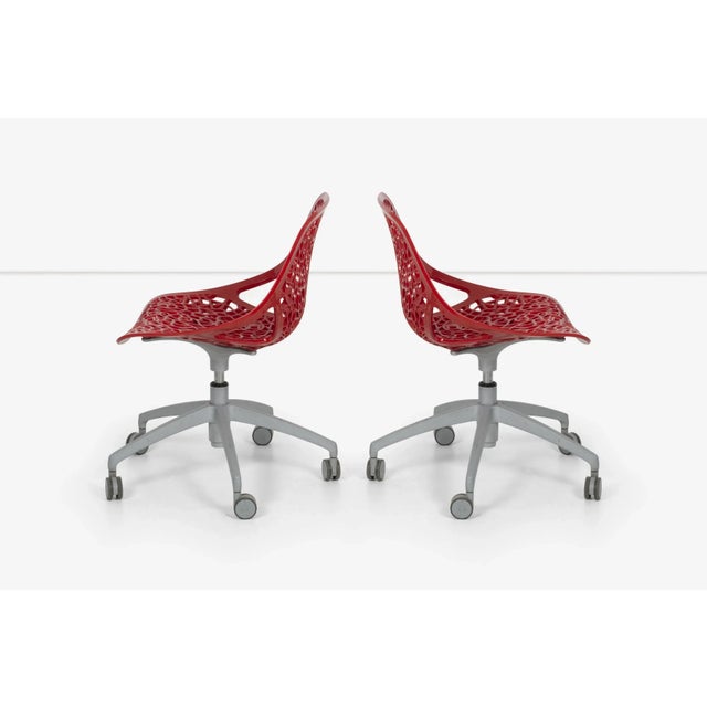 Modern Marcello Ziliani Red Chairs - Set of 8 For Sale - Image 4 of 13