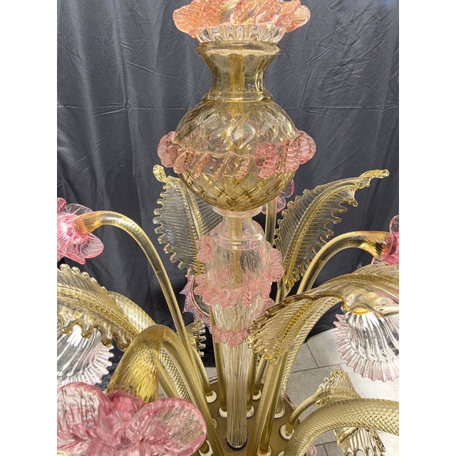 Murano Chandelier, 1980s For Sale - Image 9 of 13