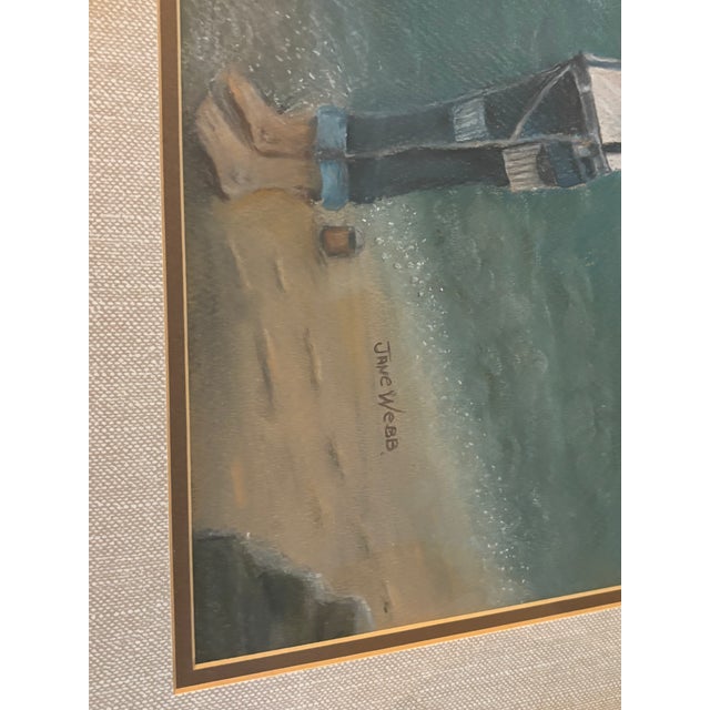 Late 20th Century Coastal Oil Pastel, Signed and Dated For Sale - Image 15 of 15
