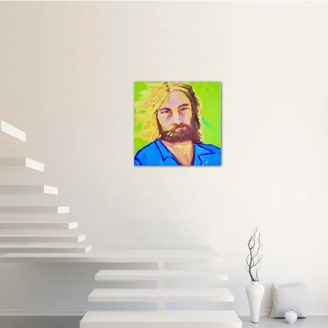 Pop Art–Inspired Portrait – Contemporary Oil Painting by L Haas For Sale - Image 4 of 7