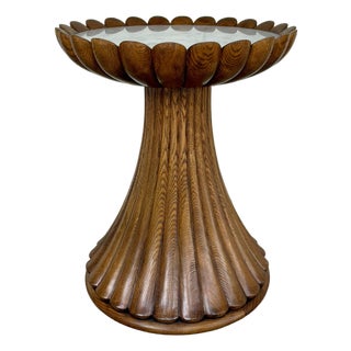 Jonathan Charles Modern Carrara Marble Darkeith End Table For Sale