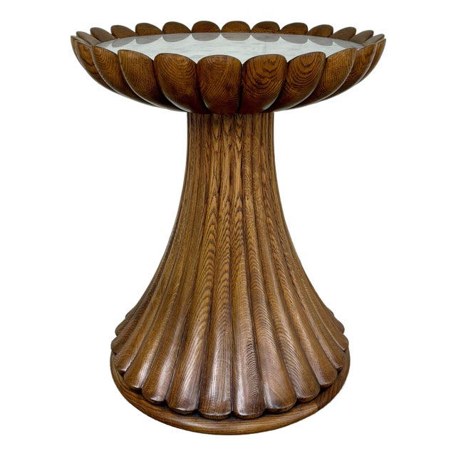 Jonathan Charles Modern Carrara Marble Darkeith End Table For Sale