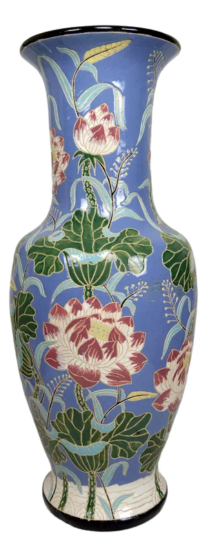 Enameled Stoneware Bien Hoa Baluster Vase, Indochina / Vietnam, Early 20th Century