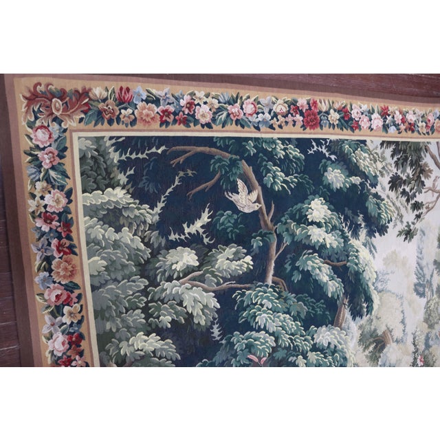 Green Tapestry, French Design Very Fine For Sale - Image 8 of 13