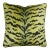 The House of Scalamandré Tigre Pillow, Greens & Black For Sale