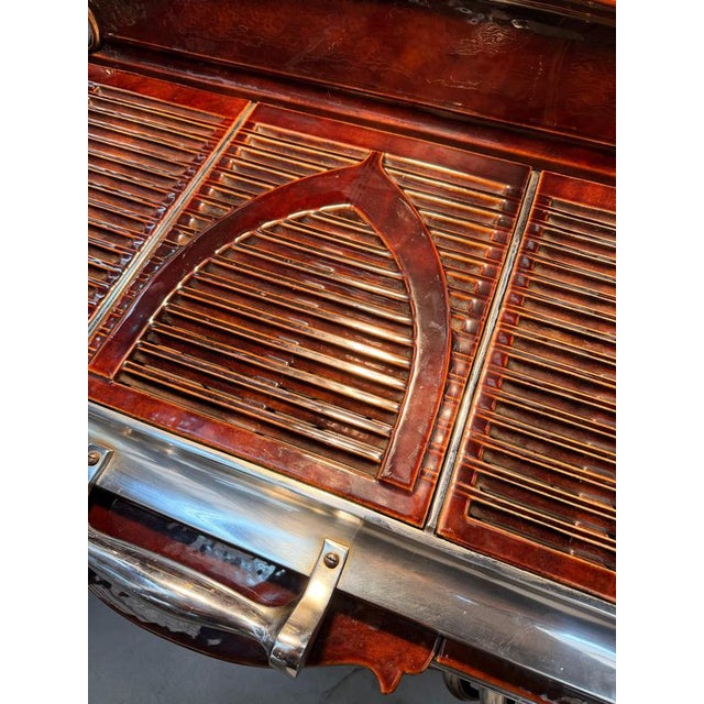 Art Deco Enamel and Chrome 4839 Stove Cooker from Fobrux For Sale - Image 4 of 9