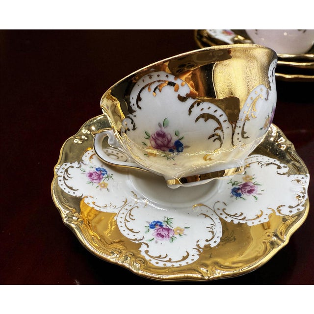 Bavaria Hardek Coffee Set – Gold for 6 | Hand-Decorated Vintage Porcelain Make every moment special with this elegant...