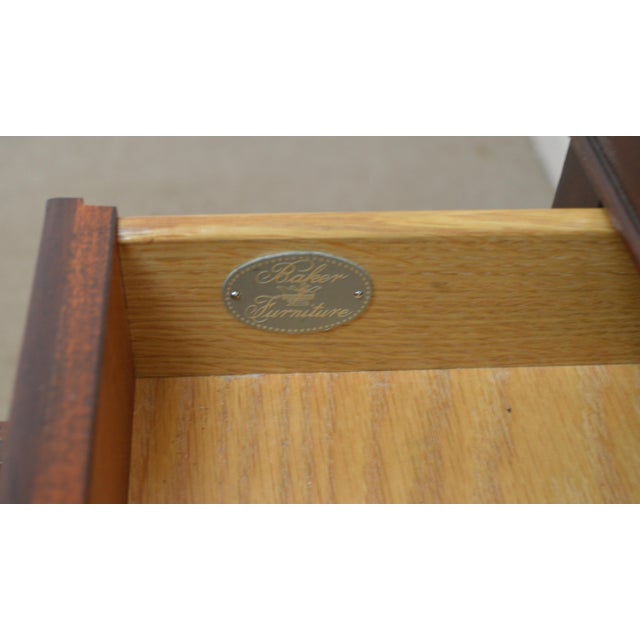 Baker Mahogany Nightstands a Pair For Sale - Image 13 of 17