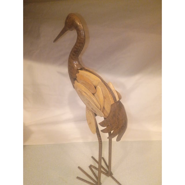 This striking Mid-Century Modern heron sculpture is a quintessential example of Coastal Brutalist design. Attributed to...