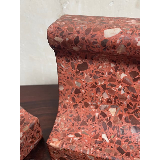 Vintage Polished Terrazzo Bookends - a Pair For Sale - Image 4 of 11