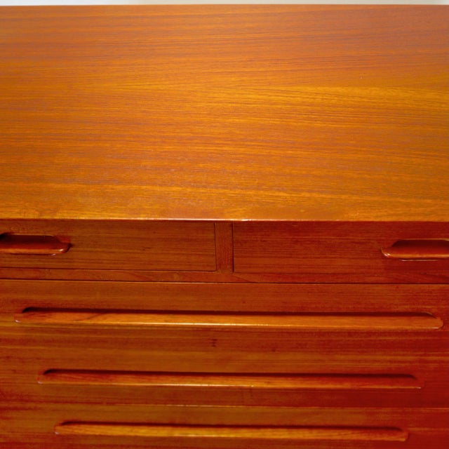 Ivan Gern Møbelfabrik Teak Seven Drawer Tall Dresser / Highboy Designed by Ejvind A. Johansson For Sale - Image 14 of 15