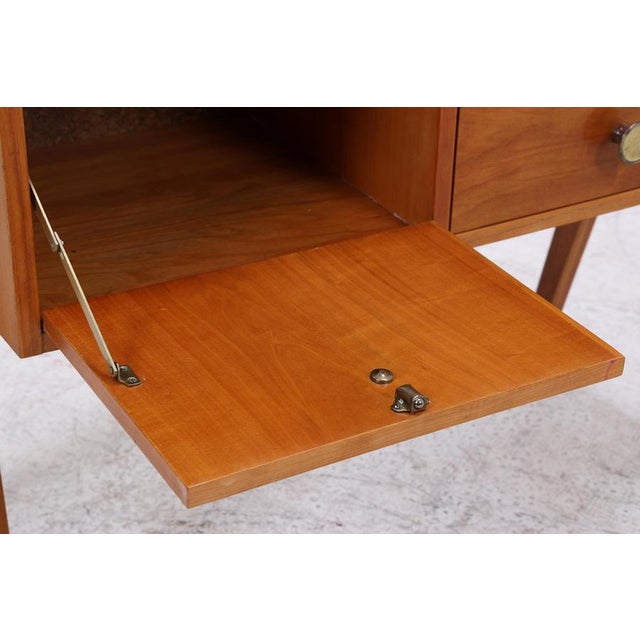 Vintage Teak Bedside Table with Flap and Drawers, 1960s For Sale - Image 10 of 16