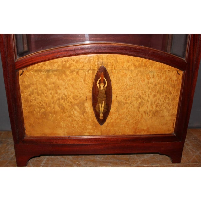 Wood Art Deco Marquetry Display Case, 1925 For Sale - Image 7 of 14
