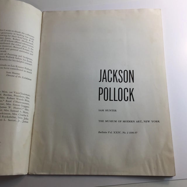 Modern Jackson Pollock by Sam Hunter Museum of Modern Art 1956 Book For Sale - Image 3 of 10