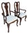 Pair Thomasville Collectors Cherry Queen Ann Dining Room Side Armchair 1990s For Sale
