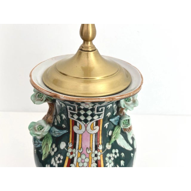 1970s Gucci Style Ceramic Jar Lamp by Bradburn Gallery & Shade For Sale - Image 13 of 18