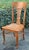 Brown Antique Quarter-Sawn Oak Dining Chairs With Embossed Leather Seats - Set of 4 For Sale - Image 8 of 12
