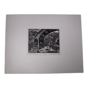 Charles Surendorf (1906-1979) - Parrott's Ferry - Linocut