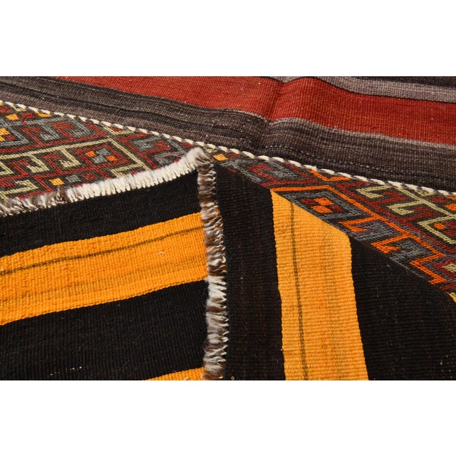 Wool & Cotton Kilim Rug For Sale - Image 11 of 15