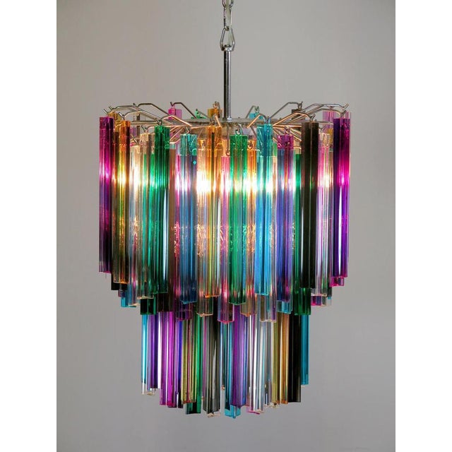 Italian Triedri Chandeliers, 1970s, Set of 2 For Sale - Image 3 of 18