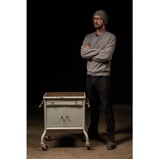Early 20th Century Steel Dental Cabinet Cart For Sale - Image 9 of 11