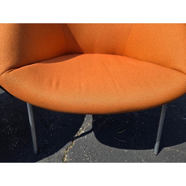 Textile Pair of Attributed Walter Knoll 369 Lounge Chairs – Vintage Burnt Orange – Mid-Century Modern For Sale - Image 7 of 10