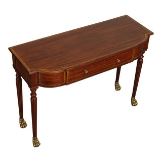 Maitland Smith Regency Style Mahogany Console Table For Sale