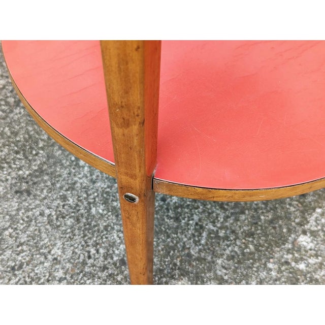 Italian Plastic Laminate and Wood Side Table, 1960s For Sale - Image 9 of 10
