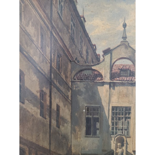 Otto Von Ruppert Antique Oil Painting Munich Germany Architectural Cityscape For Sale In Los Angeles - Image 6 of 12
