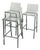 Cb2 Vapor Acrylic Barstools, Set of Three For Sale