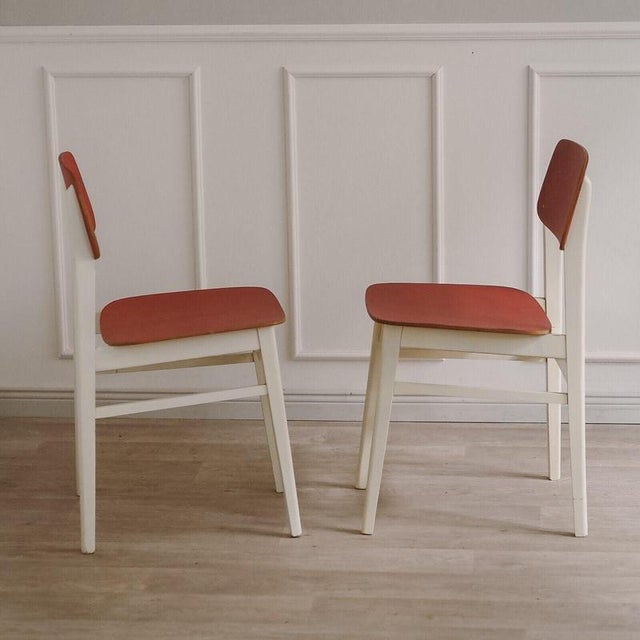 Mid-Century Modern Dining Chairs in Plywood, 1960s, Set of 4 For Sale - Image 10 of 11