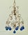 Glass French White and Cobalt Crystal Chandelier, 1920 For Sale - Image 7 of 8