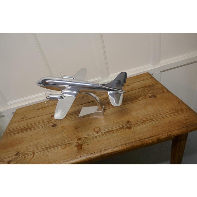 Large French Chrome Desktop Model of Douglas DC£, 1960s For Sale - Image 10 of 12