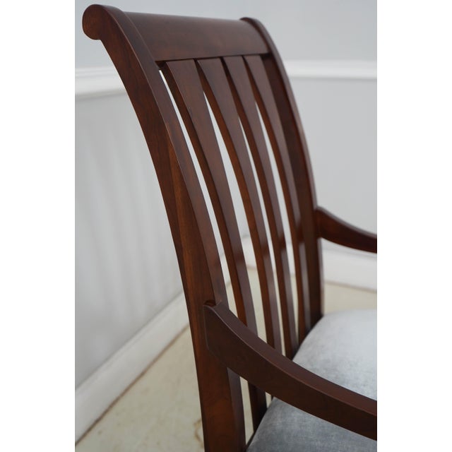Brown Set of 6 Ethan Allen Avenue Collection Dining Chairs For Sale - Image 8 of 18