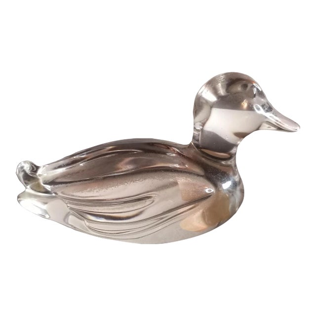 Vintage Princess House Crystal Germany Duck Figurine For Sale