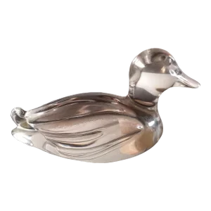 Vintage Princess House Crystal Germany Duck Figurine