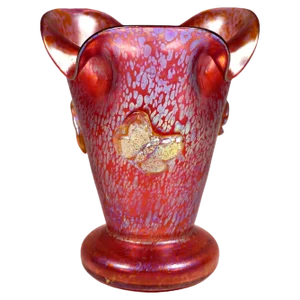 Art Nouveau Vase with Applied Butterflies from Loetz, 1890s