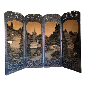 19th Century Art Nouveau Japanese Dressing Screen