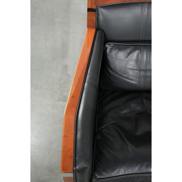 Wood Art Deco Chairs in Black Leather from Schuitema, Set of 2 For Sale - Image 7 of 15