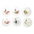 Vintage French Coastal Porcelain Appetizer Plates of Lobster, Wine, Cheese by Lourioux, Set of 6, 1950's For Sale