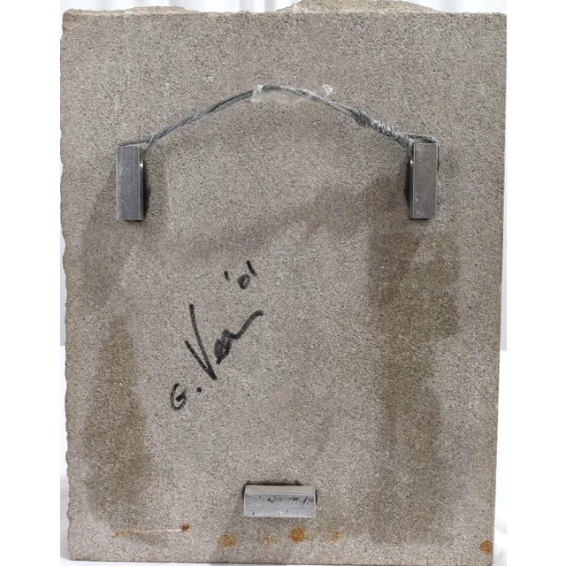 Stone Modern Abstract Carved Stone Sculpture For Sale - Image 7 of 7