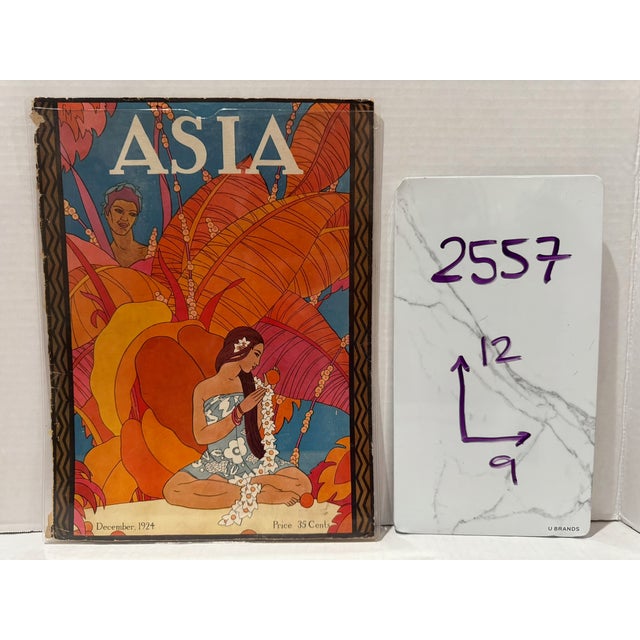 Paper 1924 Original Asia Magazine Cover, December, Frank McIntosh, Art Deco. For Sale - Image 7 of 7