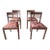 Antique Anglo Indian Style Decoupage Wood Dining Chairs With Patterned Paper and Lacquered Overlay For Sale
