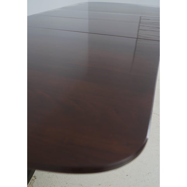 Stickley Mahogany Double Pedestal Dining Table For Sale - Image 14 of 18