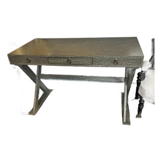 Arteriors Cerused Wood Campaign Style Writing Desk For Sale