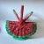 Petite Wicker Watermelon Style Picnic Basket For Sale - Image 9 of 9